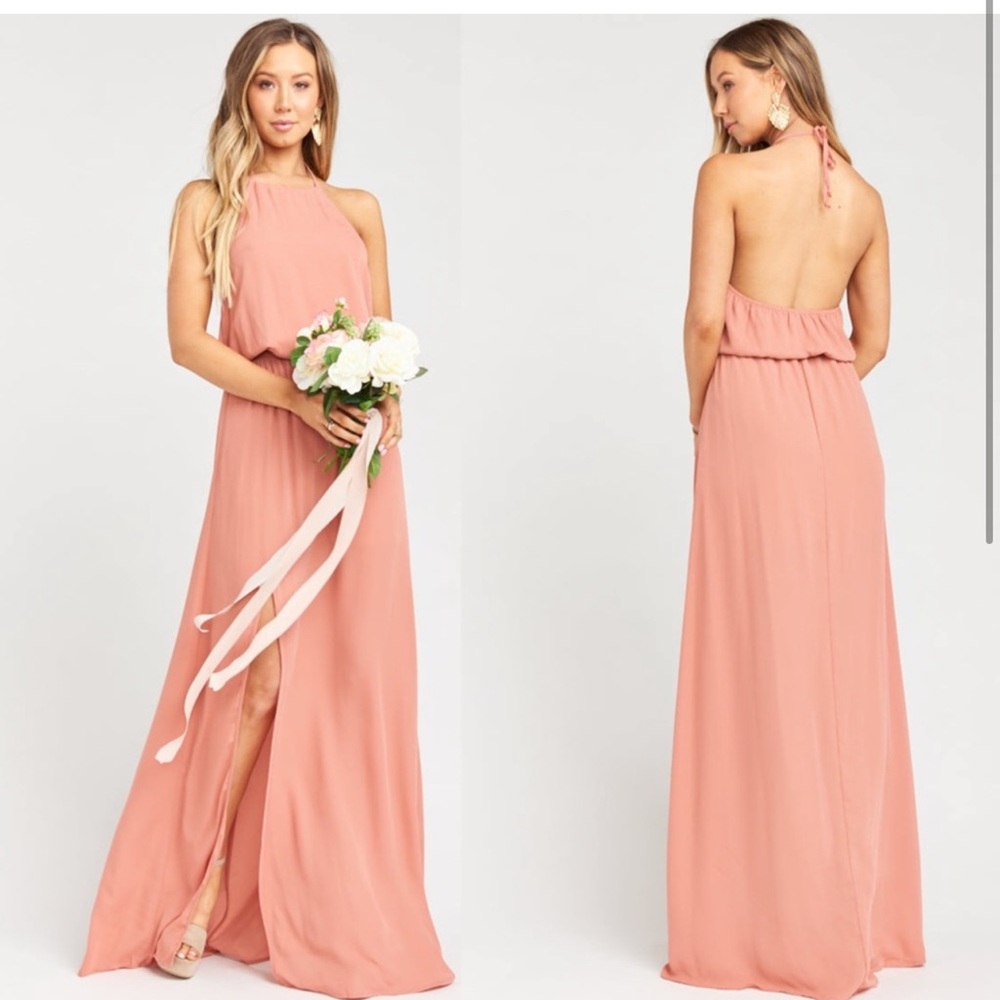 Show Me Your Mumu Heather Halter‎ Dress in Rustic
Mauve Crisp Size M